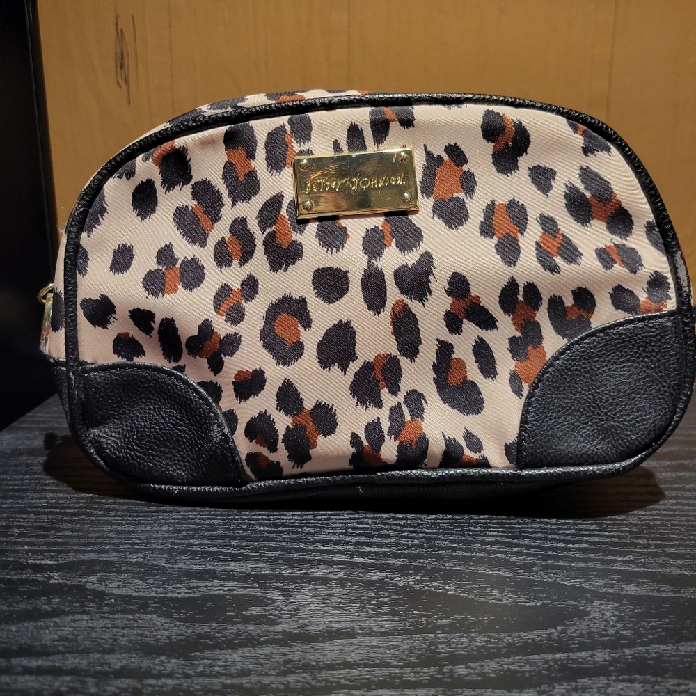 Betsey Johnson Leopard Print Makeup Bag - Gently Used Condition